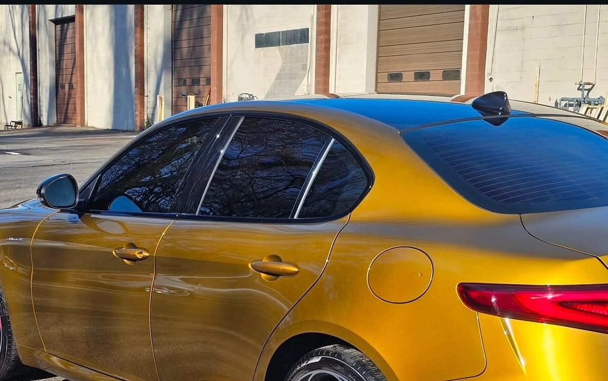 Gold Alfa Romeo after ceramic coating